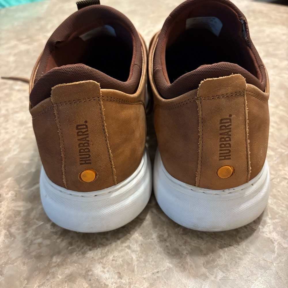 Brown Suede Low-Top Sneakers with White Soles - Picture 4 of 7